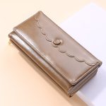 Wholesale Women Fashion Retro Lace Button Oil Wax Leather Long Coin Purse - Image 11