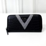 Women Fashion Crocodile Pattern Long Zipper Coin Purse - Image 13