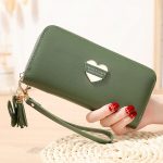 Wholesale Women Fashion Heart Long Section Multifunctional Buckle Long Coin Purse - Image 15