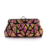 Women Fashion Creative Sequin Geometric Pattern Long Coin Purse - Image 7