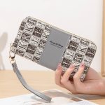 Wholesale Women Fashion Simple Color Block Zipper PU Purses - Image 7