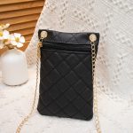Women Fashion Solid Color Rhombic Zipper Mini Chain Purses - Image 7