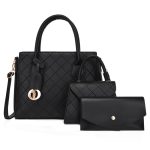 Wholesale Fashion Solid Color Large Capacity Handbag Three Piece Set - Image 3