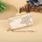 Wholesale Women Fashion Floral Embroidery Double Zipper Long Purses - Image 7