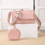 Wholesale Women Fashionable Multifunctional Flap Zipper Square Coin Purse Pendant Wide Side Shoulder Strap PU Crossbody Bag - Image 7
