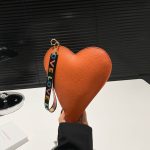 Women Fashion Creative Simple Solid Color Heart-Shaped Purses - Image 7