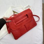 Simple Fashion Women Solid Color Envelope Clutch Bag - Image 7