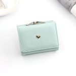 Women Cartoon Cute Coin Tri-Fold Solid Color Wallet - Image 6