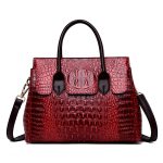 Women Fashion Casual Crocodile Pattern Handbag - Image 6