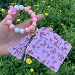 Women Fashion Leopard Butterfly Pu Leather Silicone Bracelet Keychain Wallet - Image 3