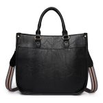 Women Fashion Casual Solid Color Large-Capacity Handbag