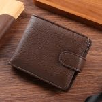 Men'S Fashion Simple Solid Color Pu Leather Coin Wallet - Image 2