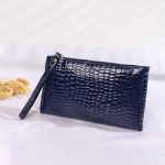 Women Fashion Solid Color Crocodile Pattern Coin Wallet - Image 6