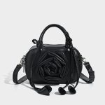 Women Fashion Creative Solid Color Rose Flower Small Square Handbag - Image 7