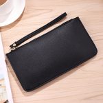 Women Fashion Simple Solid Color Soft Double Layer Wallet - Image 7