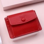 Women Basic Buckle Design Multilayer Solid Color PU Wallet - Image 7