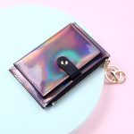Women Basic Laser Folding Buckle Design PU Wallet - Image 7