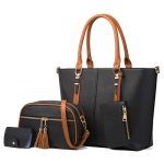 Wholesale Fashion Color Contrast Large Capacity Handbag Sets - Image 7