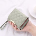 Women Fashion Buckle Tri-Fold Card Holder Pu Leather Multi-Card Zipper Wallet - Image 11