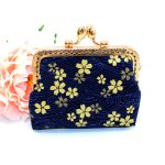 Women Fashion Zipper Buckle Fabric Japanese Style Coin Clip Compact Wallet - Image 6