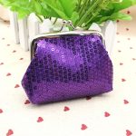 Women Fashion Solid Sequin Compact Wallet - Image 16