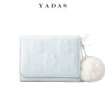Women Fashion Fluff Ball Bunny Print Compact Wallet - Image 7