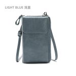 Women Fashion Simple PU Solid Color Zipper Wallets Shoulder Bag - Image 7