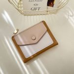 Women Fashion Color Block Flap Zipper Mini Wallet - Image 7