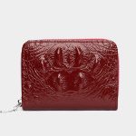 Fashion Solid Color Crocodile Zipper Wallet - Image 12