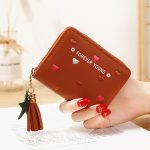 Women Fashion Cartoon Multicolor Heart Tassel Zipper Mini Wallet - Image 7
