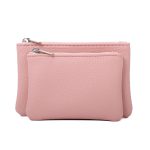 Women Fashion Solid Color Double Layer Zipper PU Detachable Wallet - Image 7
