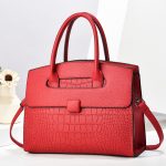 Wholesale Women Fashion Casual Solid Color Large Capacity Crocodile Pattern Handbag - Image 7