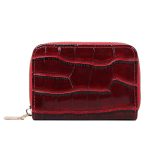 Unisex Fashion Crocodile Zip Mini PU Wallet - Image 7