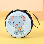 Women'S Cartoon Cute Elephant Dinosaur Round Mini Tinplate Wallet - Image 7