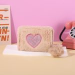 Women Fashion Plush Heart Zipper Wallet - Image 7