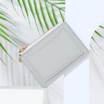 Women Fashion Simple Solid Color PU Zipper Wallet - Image 7