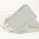 Women Fashion Simple Solid Color Zipper PU Wallet - Image 7
