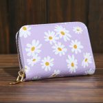 Wholesale Women Simple And Fashionable Daisy Printed Zipper Multi-Card Slot Wallet - Image 7