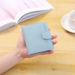 Wholesale Women Simple Solid Color Square PU Wallet - Image 7