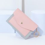 Wholesale Women Fashion Simple Color Block Flap Square Wallet - Image 7