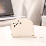 Women Cartoon Litchi Pattern Cat Zipper PU Wallet - Image 7