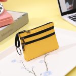 Wholesale Women Simple Solid Color Multi-Pocket Zipper Wallet - Image 7