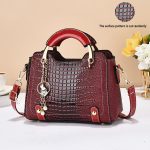 Women Fashion Casual Crocodile Pattern Large Capacity Handbag - Image 5