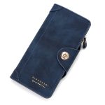Men Fashion Splicing Magnetic Buckle Multi-Card Long Wallet - Image 6