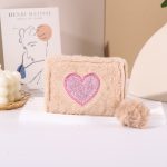 Wholesale Women Fashion Cute Plush Love Embroidered Zipper Wallet - Image 5
