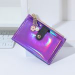 Wholesale Women Fashion Simple Solid Color Laser Wallet - Image 6