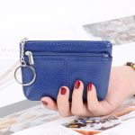 Wholesale Women Fashion Solid Color Leather Card Bag Zipper Wallet - Image 7
