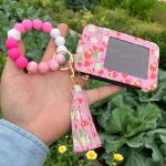 Wholesale Fashion Printed Silicone Bead Tassels Bracelet Pu Leather Wallet - Image 2