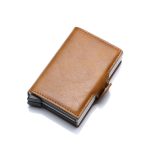 Wholesale Fashion Casual Pu Double Box Aluminum Alloy Automatic Elastic Card Metal Wallet - Image 7