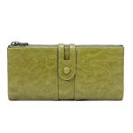 Wholesale Women Vintage Waxed Leather Rfid Anti-Magnetic Wallet - Image 8